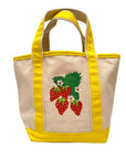 Strawberry Mini Canvas Tote Bag Vintage Inspired