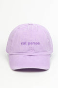 CAT PERSON Tonal Embroidery Baseball Cap