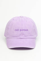 CAT PERSON Tonal Embroidery Baseball Cap