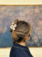 Hand-painted Cherry Blossoms Flower Claw Hair Clip