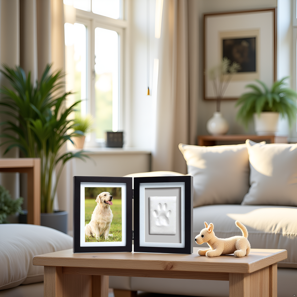 Pawprints Keepsake Photo Frame & Clay Impression Kit