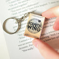 Handmade Mini Fourth Wing Book Keychain By Rebecca Yarros