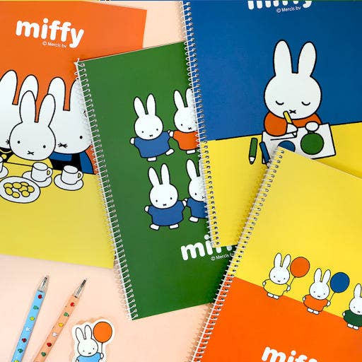 Miffy One-Ring Study Notebook (Ruled)