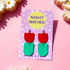 red tulip earrings