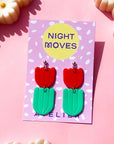 red tulip earrings