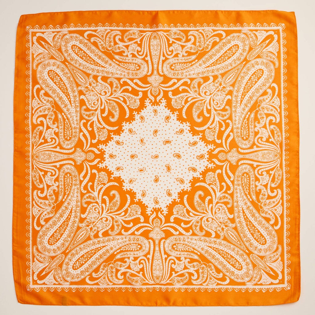 Silk Texture Paisley Bandana Scarf for Men & Women