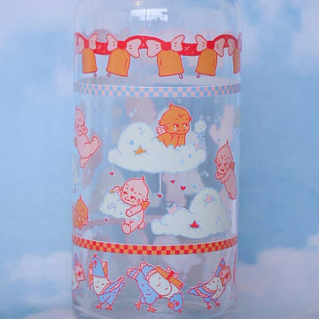 Cloud Kewpie Land 20oz Can Glass | Pigeons, Bells & Bows