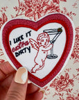 "I Like It Extra Dirty" Cupid + Dirty Martini Iron On Patch