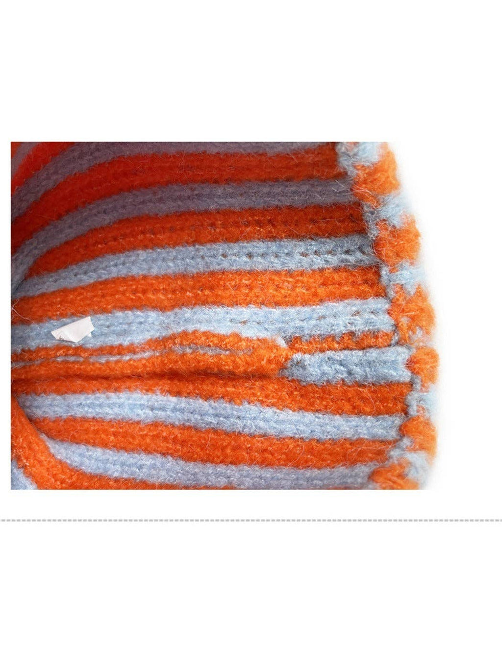 Haila - Color-block Striped Cuffed Knitted Beanie - Warm & Stylish