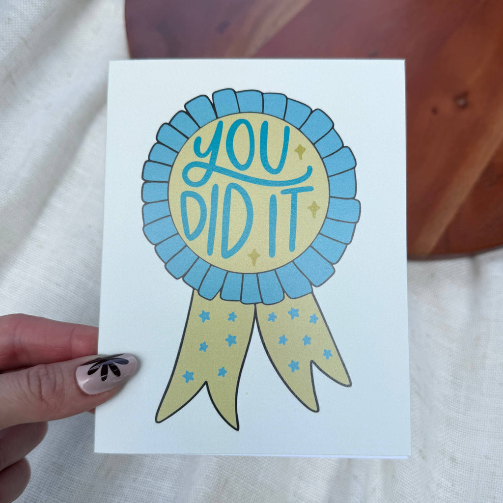 "You did it" Congratulations Ribbon Card