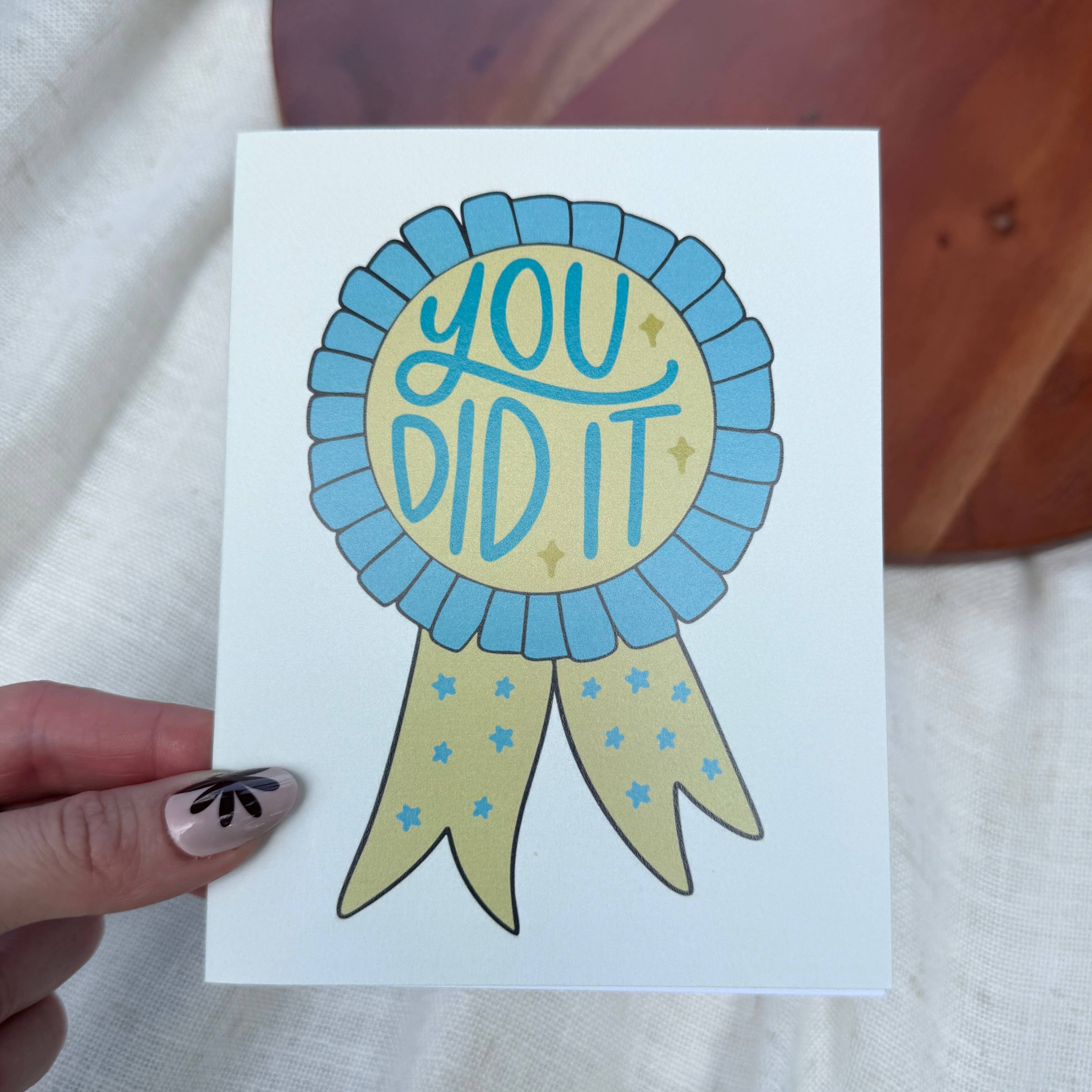 "You did it" Congratulations Ribbon Card