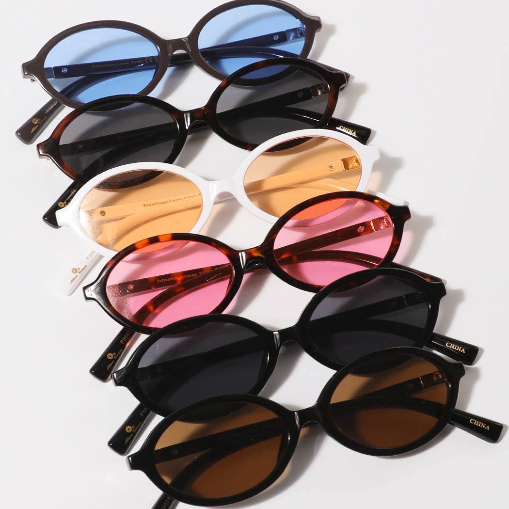 Women's Slim Oval Frame Sunglasses