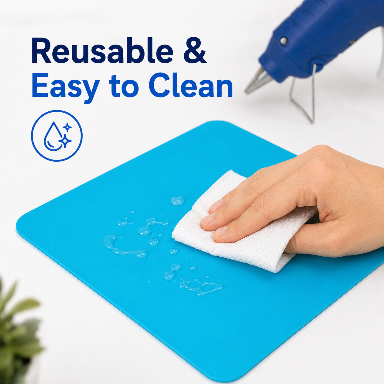 Non-Stick Silicone Glue Gun Mat, 8 x 8 in