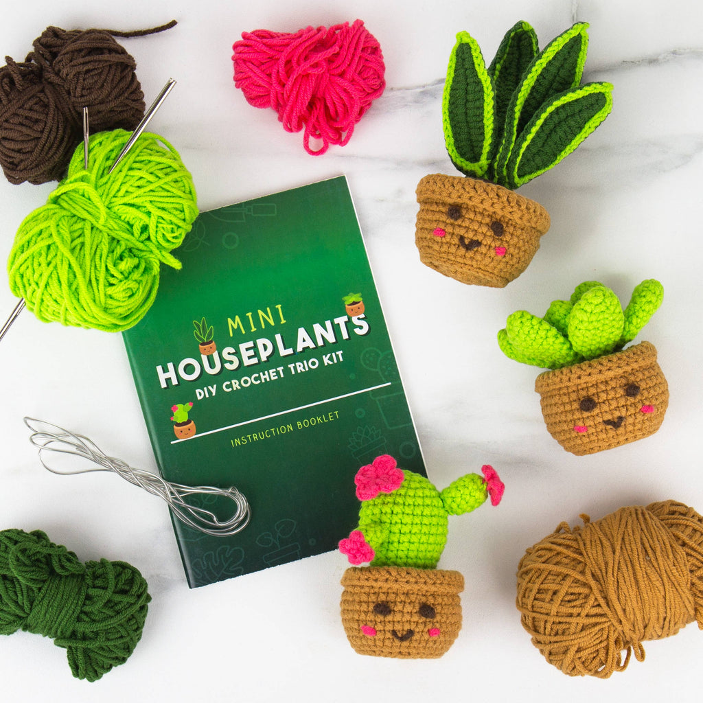 POCKET CROCHET CRAFT KITS - MINI HOUSEPLANTS