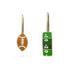 Football Fans Earrings - Gold Statement Super Bowl Jewelry