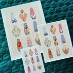 Cozy Ghosts Art Print - Multiple Size Options