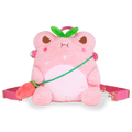 Strawberry Wawa Backpack (Cute Kawaii Pink Frog Shoulder Bag