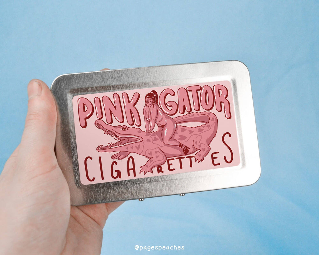 Pink Gator Cigarette Case