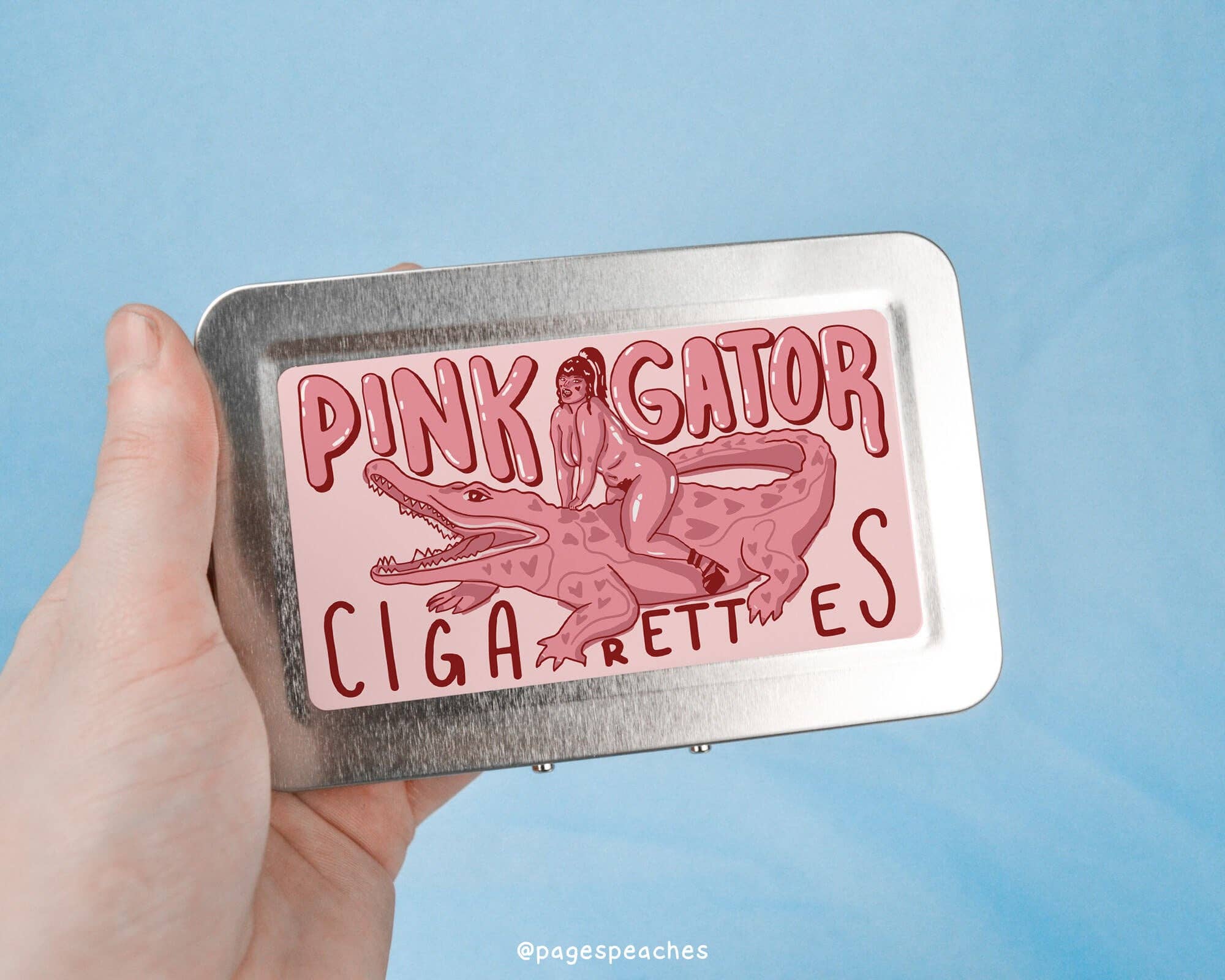 Pink Gator Cigarette Case