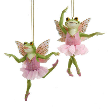 Res Pink Frog Ballerina Orn