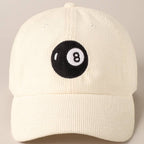 8 Ball Embroidered Corduroy Cap