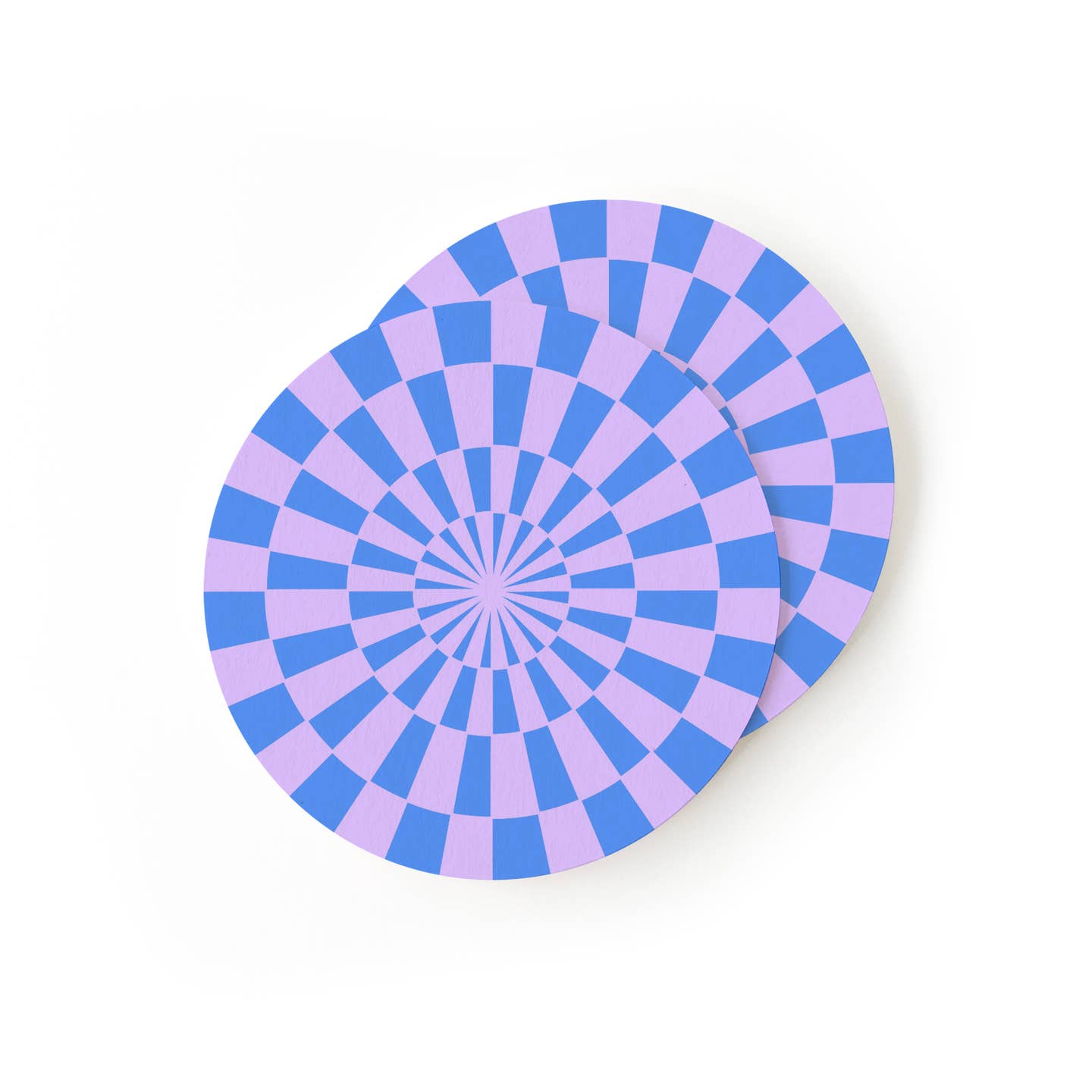 Blue Mint Check Coaster