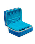 Velvet Jewelry Zip Case / Organizer - Sardine Can - Blue