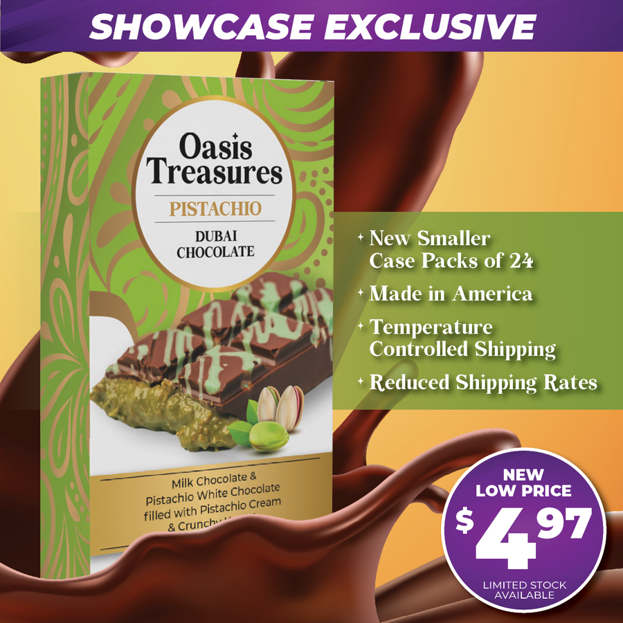 Dubai Chocolate Bar Pistachio by Oasis Treasures in NEW PDQ