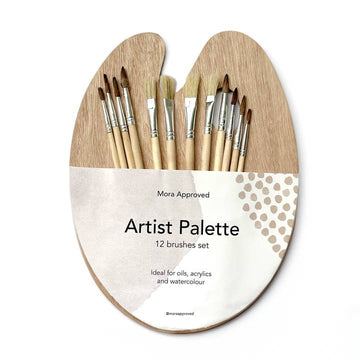 Artist Palette - Set with 12 Brushes