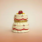Fruit Cake Hand Painted Trinket Box