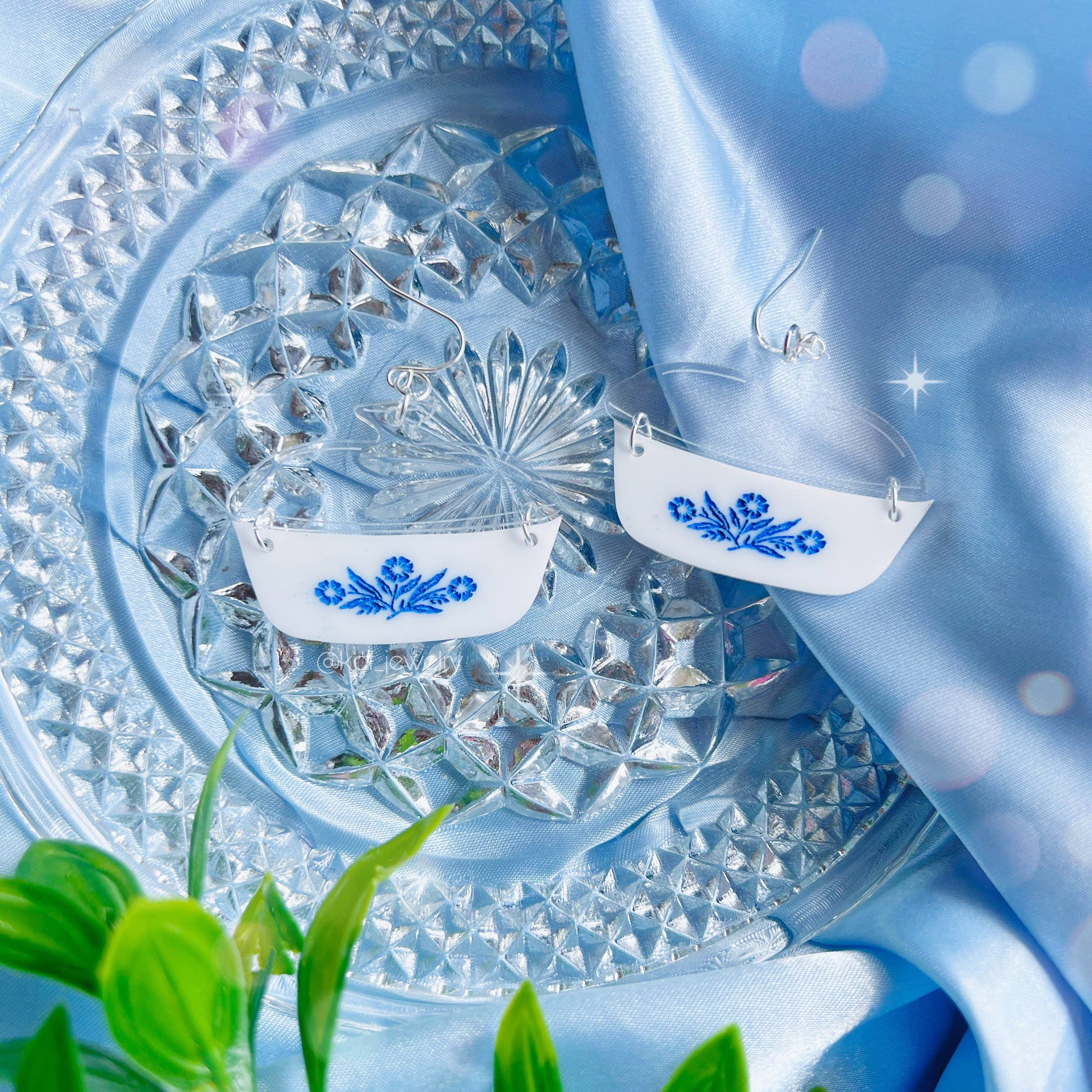 Corningware Dish Handmade Acrylic Earrings & Keychains