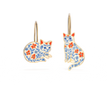 Floral Cats Earrings