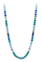 Flat Round Resin Beads Ombre Mixed Short Necklace
