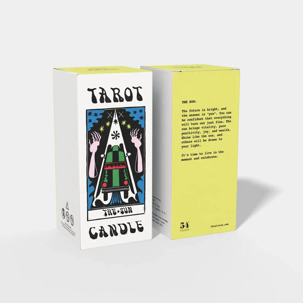 NEW: Tarot The Sun Candle - 6" Tall & 60 Hr Burn, Scented