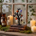 Halloween Glass Tabletop Tree with Ornaments