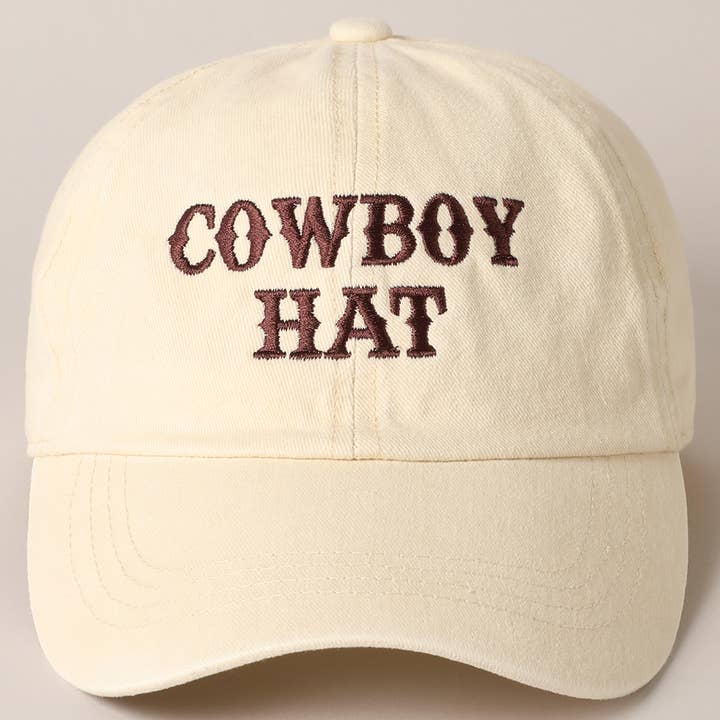 Cowboy Hat Embroidered Baseball Cap