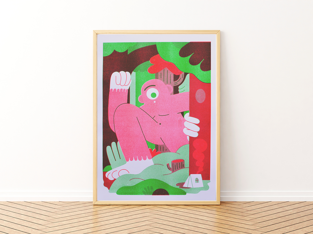 Outside A3 Risograph Print - Limited Edition