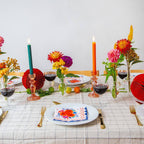 Orange Glass Candle Holder | Fall Decor |