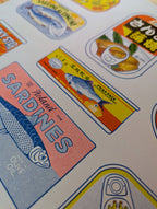 Tinned Fish | 8.5"x11" Risograph Print