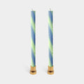 Rope Candles - Lav. & Green (2 Pack) - 11" Vibrant Tapers