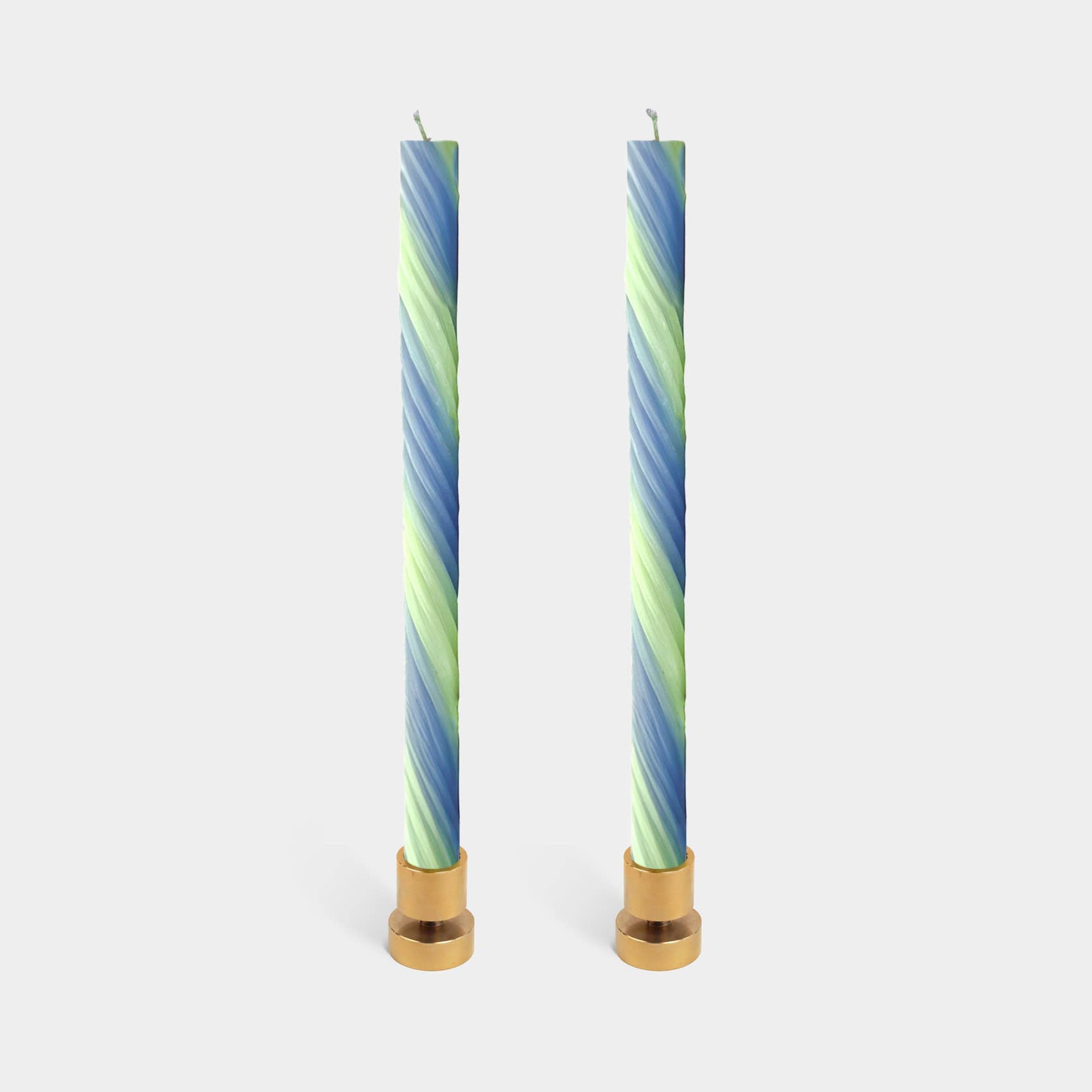 Rope Candles - Lav. & Green (2 Pack) - 11" Vibrant Tapers