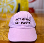 Hot Girls Eat Pasta Baseball Hat - foodie gift body positive