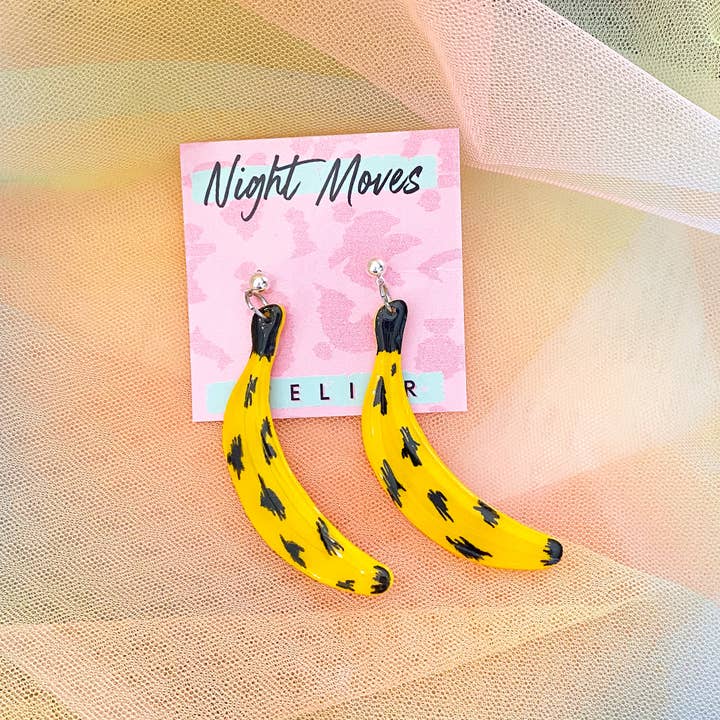 banana earrings