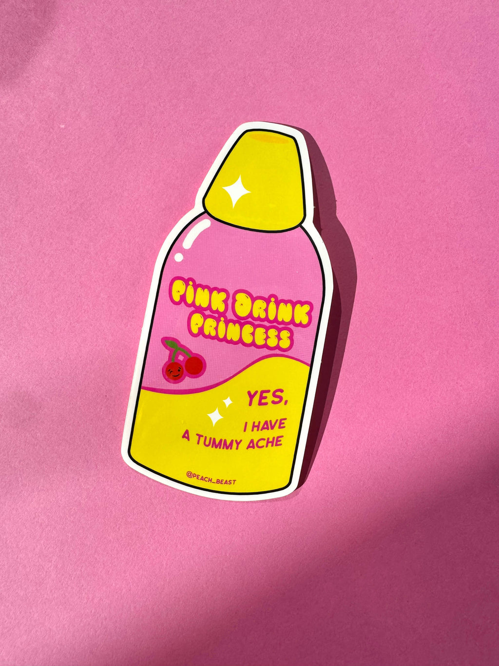 Pink Drink Princess Sticker 