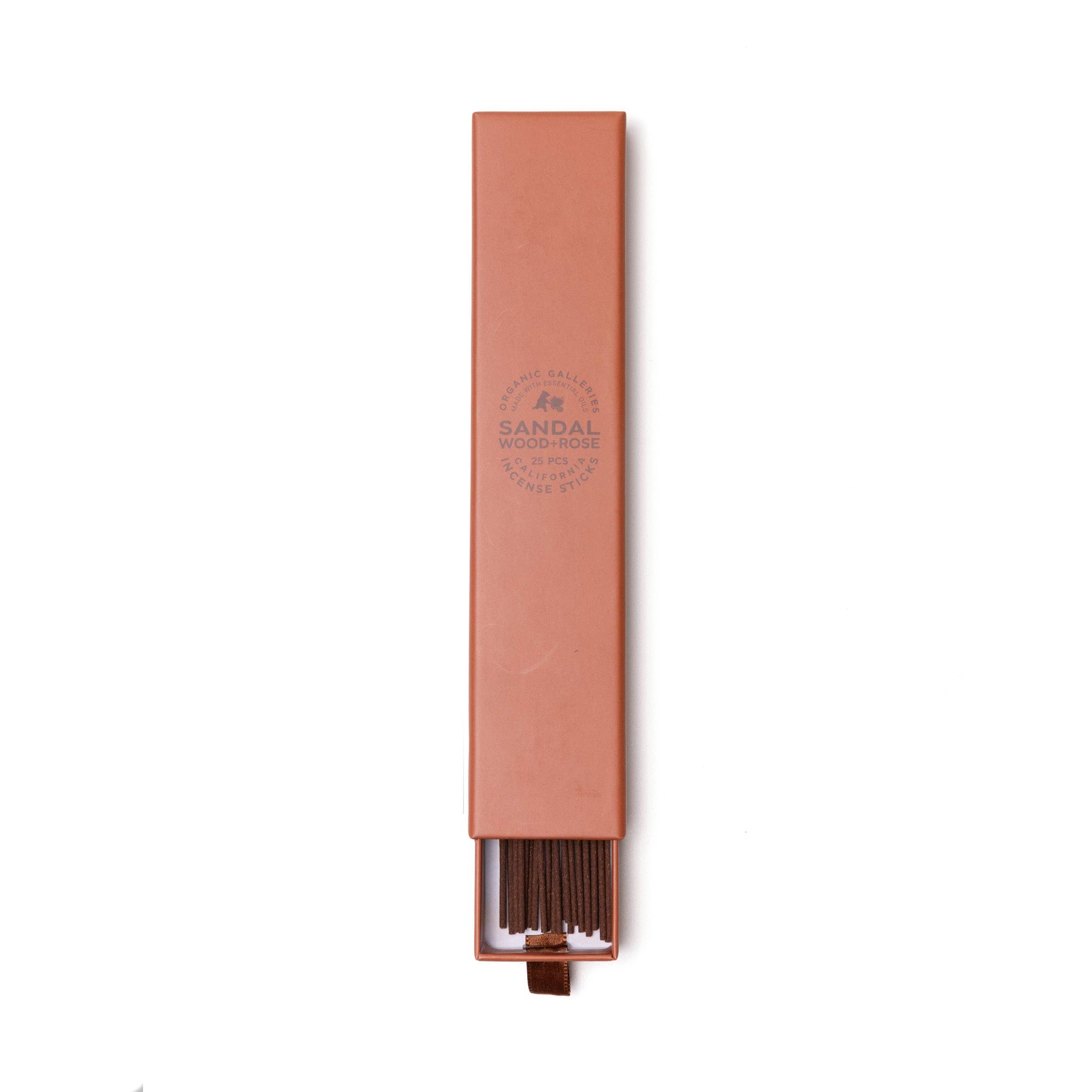 Sandalwood + Rose Aromatherapy Incense Sticks – 25 Pcs Boxed