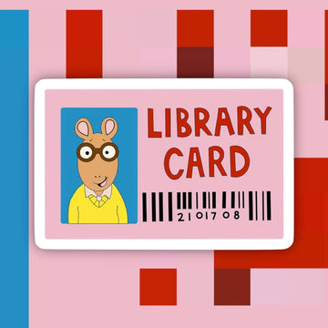 Arthur Library Card Sticker
