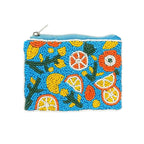 Citrus Fruit Seed Beaded Mini Pouch Bag
