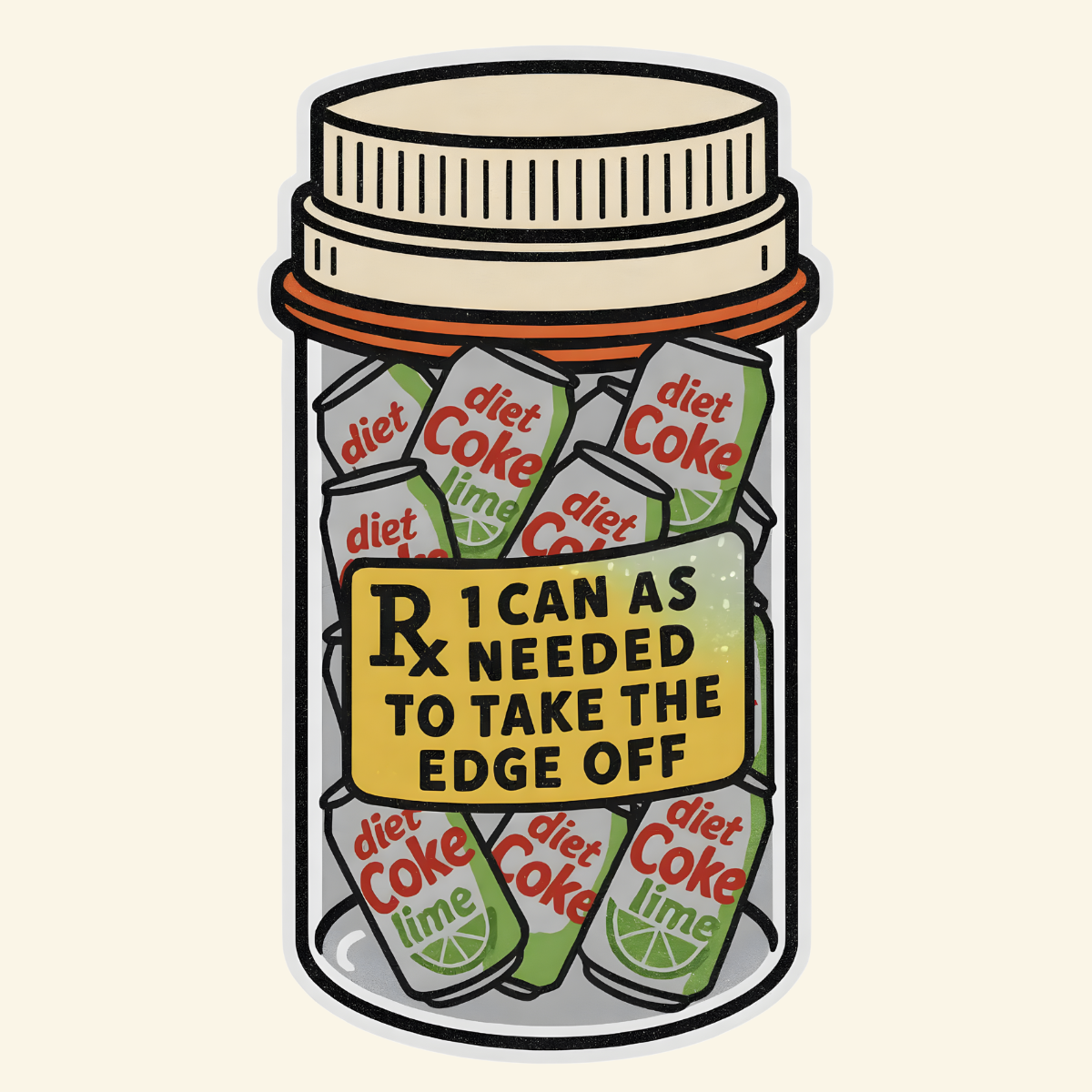 Diet Coke Lime Prescription Sticker