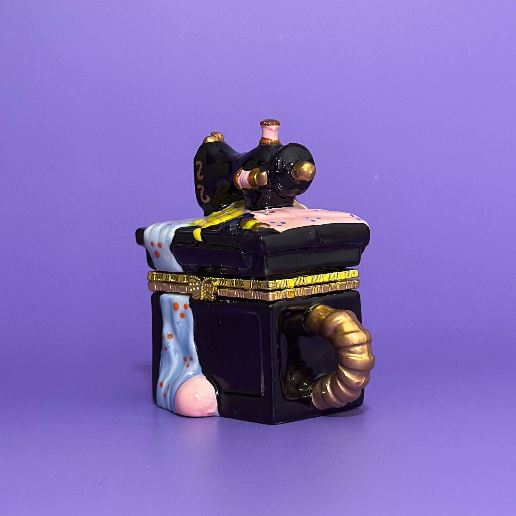 Sewing Machine Hand Painted Trinket Box