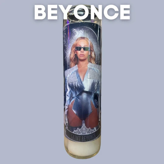 Beyonce Silver Outfit Altar Candle